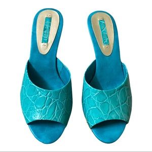 24 HRS SALE ONLY - Turquoise Nine West Sandals